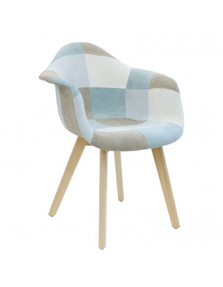 Fauteuil Patchwork - Bleu clair