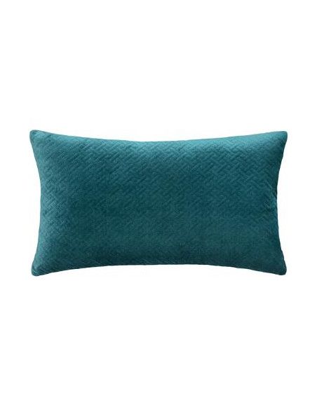 Coussin en velours - L 58 cm x l 38 cm - Bleu