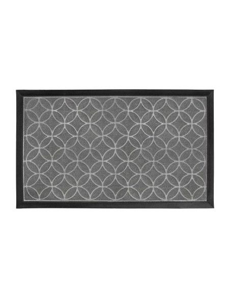 Tapis rectangulaire - L 75 x 45 cm - PVC - Emilio Gris