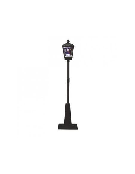 Lampadaire avec bonhomme de neige - L 40 cm x l 40 cm - Noir