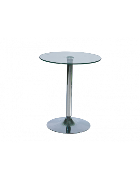 Table de bar en verre trempé - B100 - D 60 cm x H 72 cm