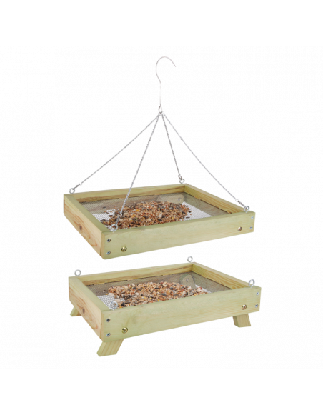 Table alimentaire à oiseaux 2 en 1 - L 27,8 cmx l 35,4 cm x H 11,2 cm