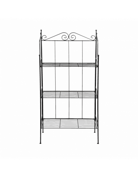 Etagère à 2 niveaux - L 55,5 x l 25,5 x H 109,6 cm - Noir